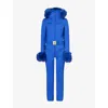 Goldbergh Womens 5634 Dazzling Blue Angele Faux Fur-trim Soft-shell Ski Suit In Blue