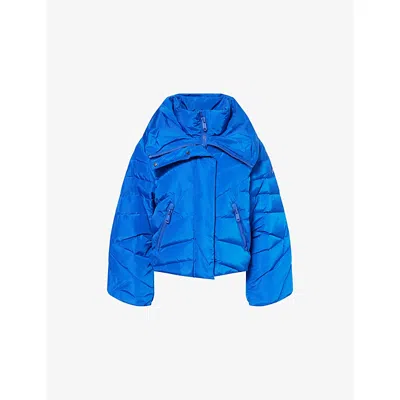 GOLDBERGH WOMENS 5634 DAZZLING BLUE LIORA PUFFER SHELL-DOWN SKI JACKET