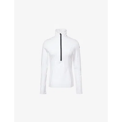 Goldbergh Womens Serena High-neck Stretch-recycled-polyester Ski Sweatshirt 8000 White