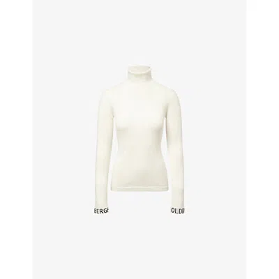 Goldbergh Womens  Mira Long-sleeve Knitted Wool-blend Jumper In White