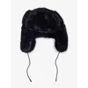 Goldbergh Womens 9000 Black Cher Fluffy Faux-fur Aviator Hat In Black
