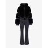 Goldbergh Womens Lieke Faux-fur Stretch-woven Ski Suit 9000 Black In Black