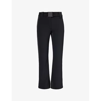 Goldbergh Womens 9000 Black Pippa Belted Straight-leg Mid-rise Stretch-woven Blend Ski Trousers