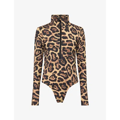 Goldbergh Womens Cathy Leopard Ski Body Jaguar