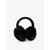 Goldbergh Lettering Faux Fur Earmuffs In 9000 Black