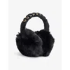 Goldbergh Womens 9000 Black Fluffy Faux-fur Earmuffs
