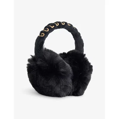 Goldbergh Womens 9000 Black Fluffy Faux-fur Earmuffs