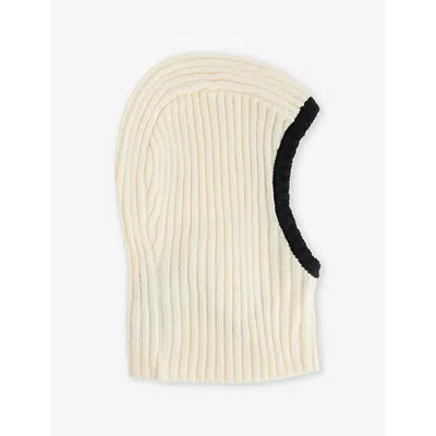 Goldbergh Womens  Margot Ribbed Knitted Balaclava In 8378 Cream/black