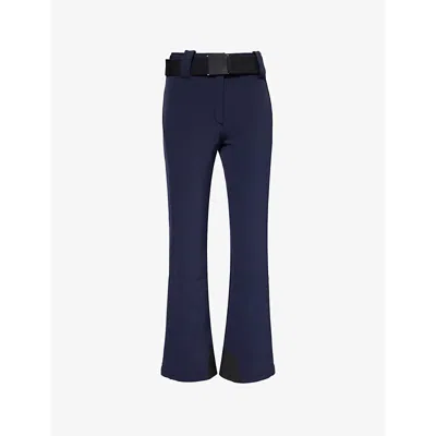 Goldbergh Womens Pippa Belted Straight-leg Mid-rise Stretch-woven Blend Ski Trousers 5635 French Blue