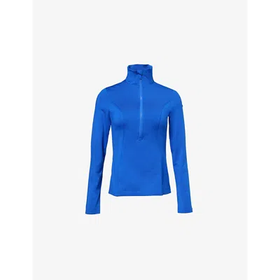 Goldbergh Womens  Serena High-neck Stretch-recycled-polyester Ski Sweatshirt In 5634 Dazzling Blue