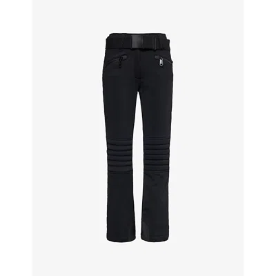 Goldbergh Womens Slalom Belted Straight-leg Mid-rise Stretch-woven Blend Ski Trousers 9000 Black