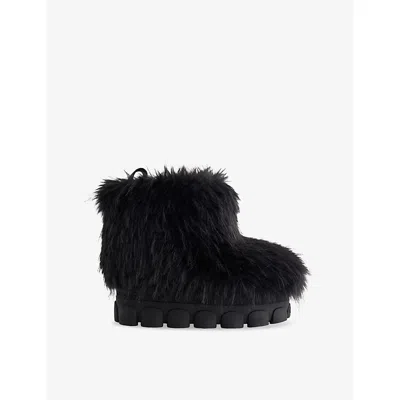 GOLDBERGH WOMENS 9000 BLACK SOFIE LOW FAUX-FUR SNOW BOOTS EUR 39-40/6-7 UK