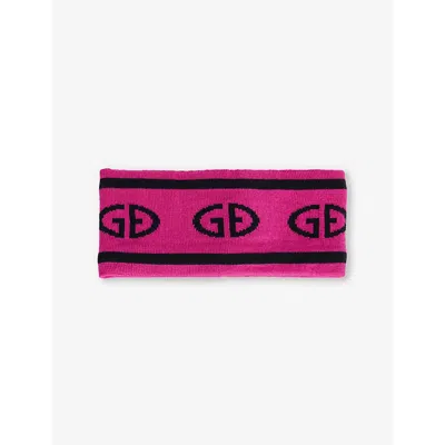 Goldbergh Womens Tiara Brand-print Wool Headband 4715 Passion Pink
