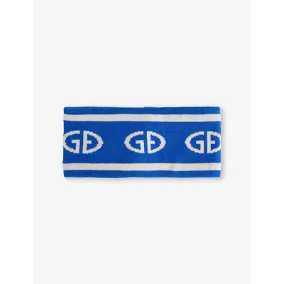 Goldbergh Womens Tiara Brand-print Wool Headband 5634 Dazzling Blu In 5634 Dazzling Blue