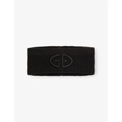Goldbergh Womens 9000 Black Warmth Logo-embroidered Knitted Headband