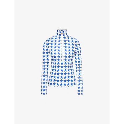 Goldbergh Womens 5634 Dazzling Blue Sportif Ski Pully Stretch-woven Top