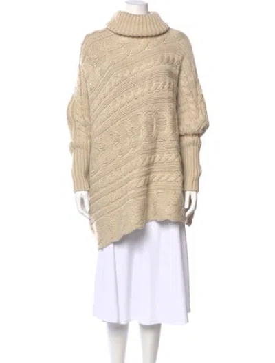 Pre-owned Goldbergh Wool Turtleneck Sweater In Neutral