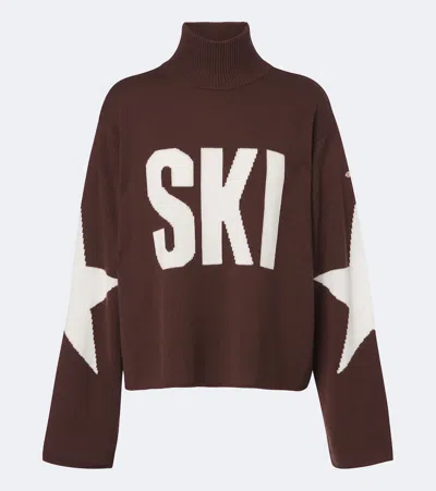 Goldbergh Wool-blend Turtleneck Sweater In Brown