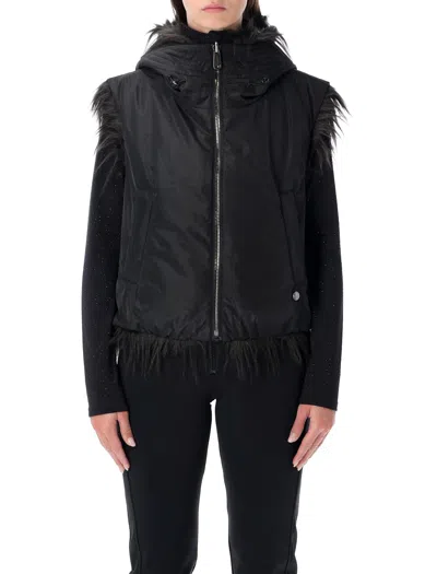 Goldbergh Yara Reversible Faux Fur Bodywarmer In Black