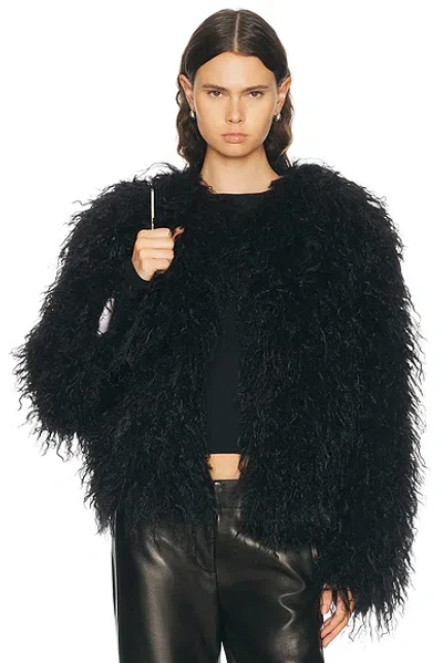 Goldbergh Yua Faux Fur Jacket In Black