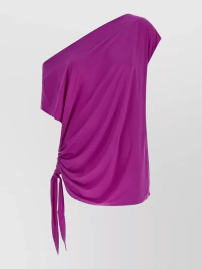 Goldbergh Zaira Dress Active Line Ruched Tie In Purple