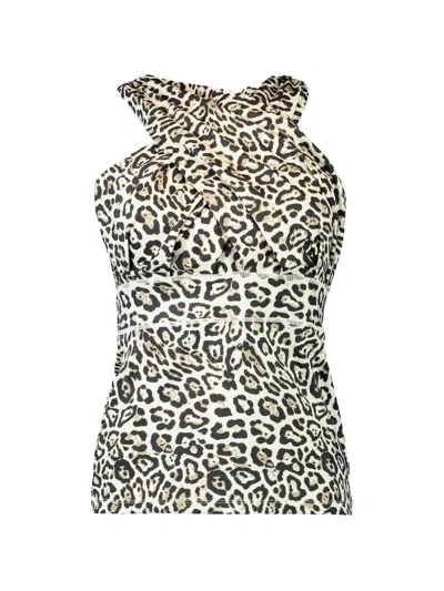 Goldbergh Zanna Print Bra In Neutral
