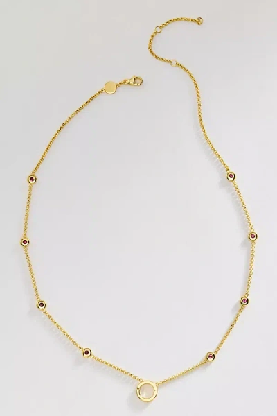Goldbug Collection Bezel Charm Necklace In Gold