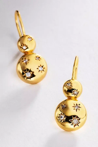 Goldbug Collection Double Bubble Drop Earrings In Gold