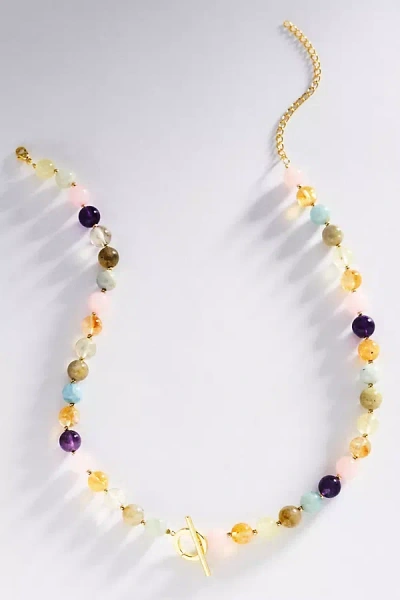 Goldbug Collection Gemstone Toggle Necklace In Multi