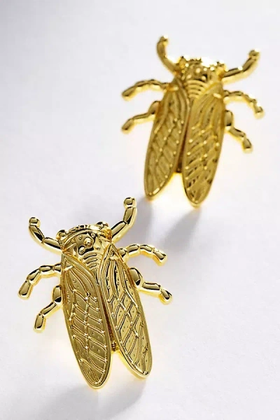 Goldbug Collection Stayin' Alive Post Earrings In Gold