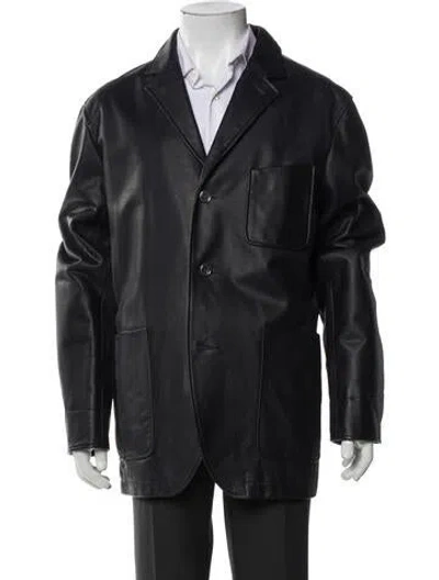 Pre-owned Golden Bear Moto Jacket In Black