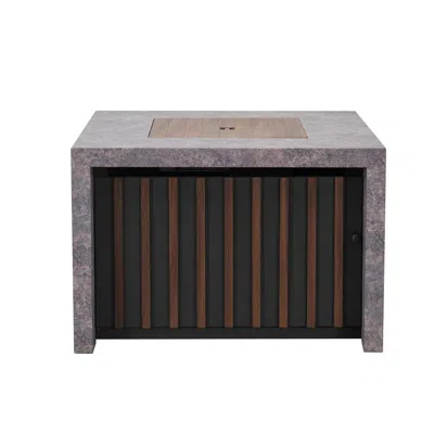 Golden Bull Marketing Sunjoy 38" Large Size Outdoor Patio Propane Burning Fire Pit Table In Multi