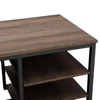 Golden Bull Marketing Sunjoy 47'' Industrial Design Home Office Computer Desk In Brown