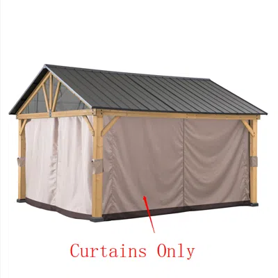 Golden Bull Marketing Sunjoy Universal Curtains For 11 Ft. ×13 Ft. Wood-framed Gazebos In Multi