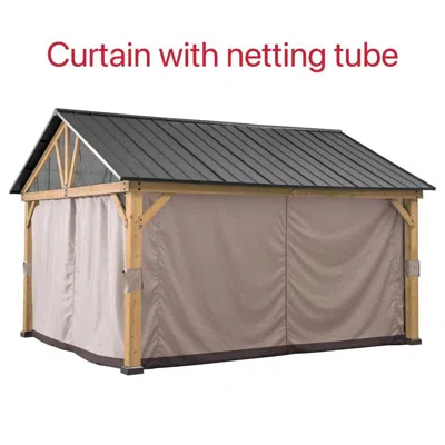 Golden Bull Marketing Sunjoy Universal Curtains For 13 Ft. × 15 Ft. Wood-framed Gazebos In Multi