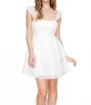 Golden Chiffon Fairy-inspired Mini Dress In Off White In White