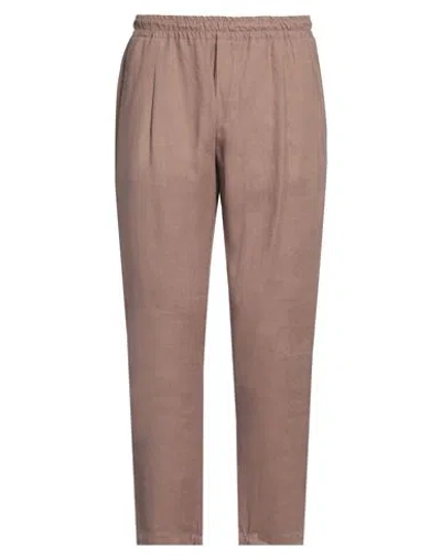 Golden Craft 1957 Man Pants Light Brown Size 6 Linen In Beige