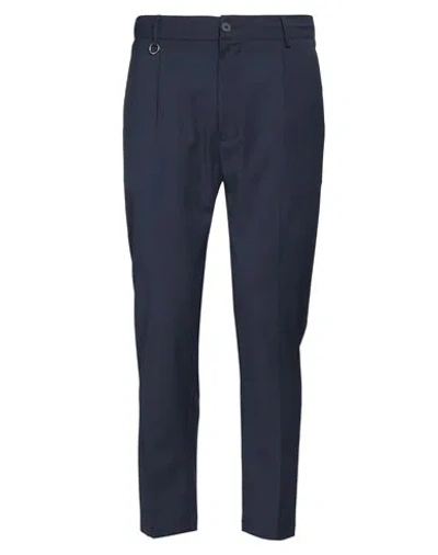 Golden Craft 1957 Man Pants Navy Size 34 Polyester, Wool, Elastane In Navy Blue