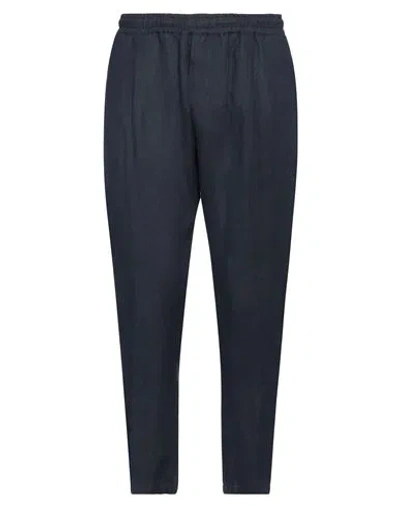 Golden Craft 1957 Man Pants Navy Blue Size 4 Linen In Navy Blue