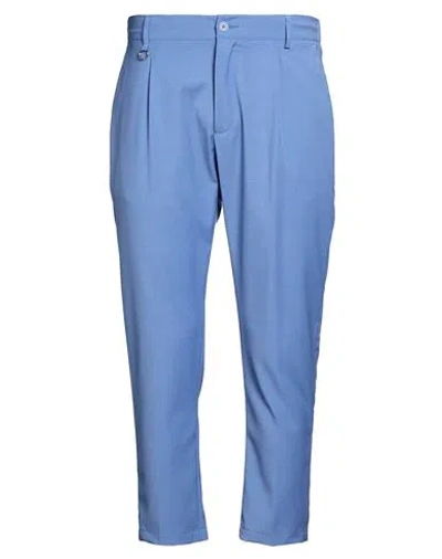 Golden Craft 1957 Man Pants Slate Blue Size 38 Polyester, Wool, Elastane