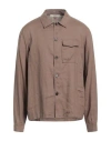Golden Craft 1957 Man Shirt Khaki Size 44 Linen In Beige