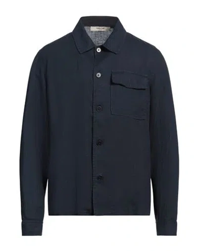 Golden Craft 1957 Man Shirt Midnight Blue Size 44 Linen