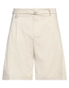 Golden Craft 1957 Man Shorts & Bermuda Shorts Beige Size 35 Cotton, Elastane