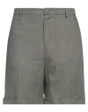 Golden Craft 1957 Man Shorts & Bermuda Shorts Military Green Size 35 Linen