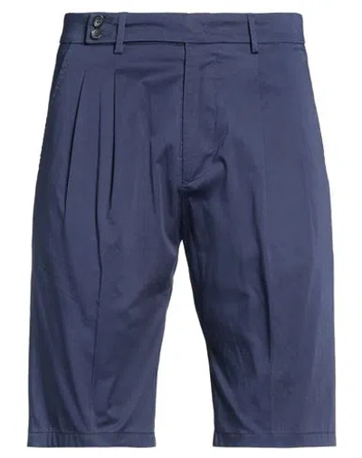 Golden Craft 1957 Man Shorts & Bermuda Shorts Navy Size 33 Cotton, Elastane In Blue