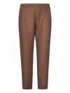 Golden Craft Elastic-waist Trousers In Brown