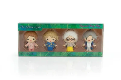 Golden Girls The  4-piece Foam Figural Backpack Clip Figure Box Set Toynk Exclusive In Green