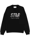 Golden Goose Black Sweatshirt With Logo Printed On The Front In Black