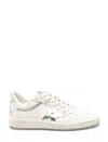 Golden Goose Ball Star Sneakers In Vintage Effect Leather With Silver Star And Heel Tab Shoes