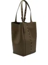 Golden Goose Studded Detail Adjustable Strap Tote Bag In Green
